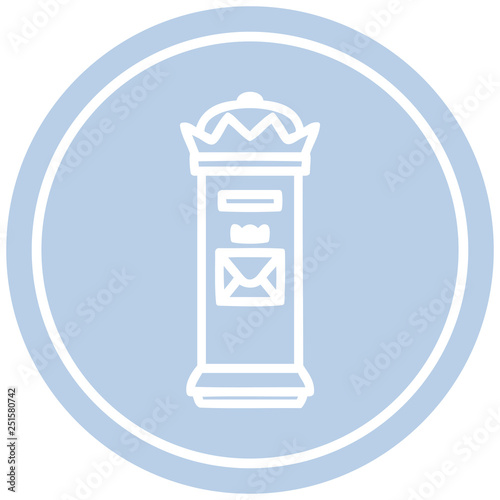 British postbox circular icon