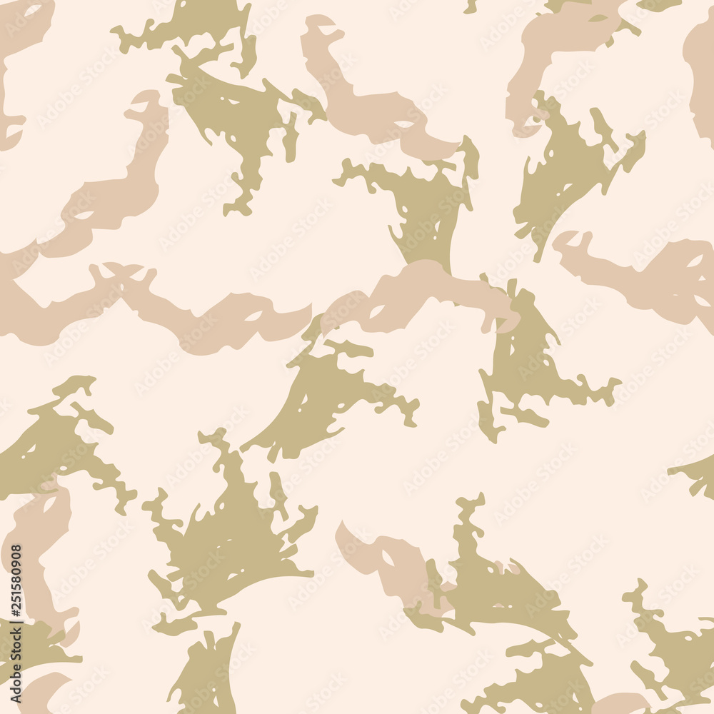 Desert camouflage of various shades of white, beige and green colors Desert camouflage of various shades of white, beige and green colors