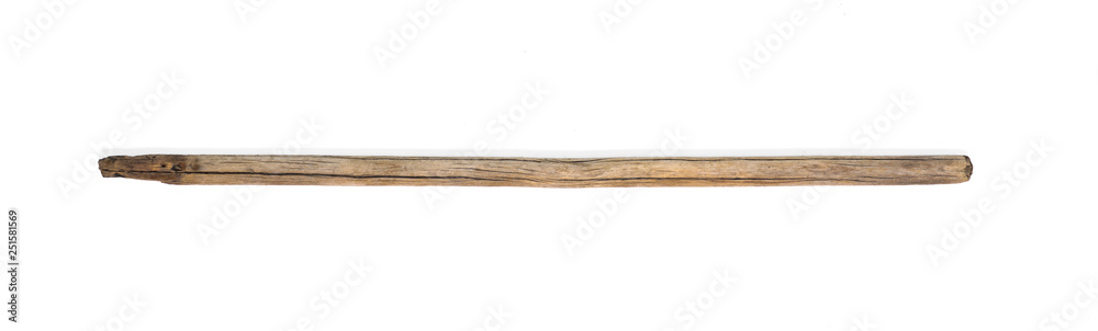 wooden staff on white isolated background wooden staff on white isolated background