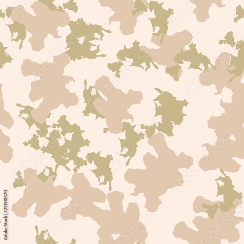 Desert camouflage of various shades of white  beige and green colors