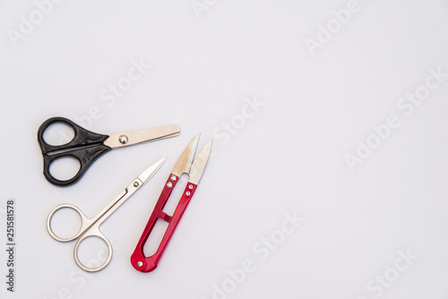 scissors on a white background