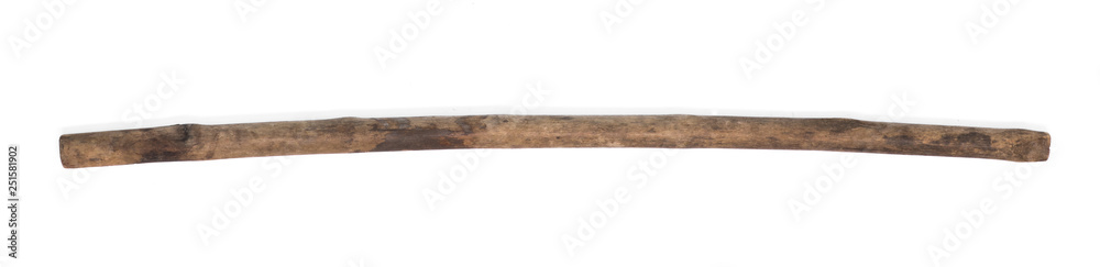 wooden staff on white isolated background wooden staff on white isolated background