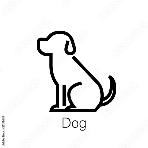 Dog line icon, linear conce...