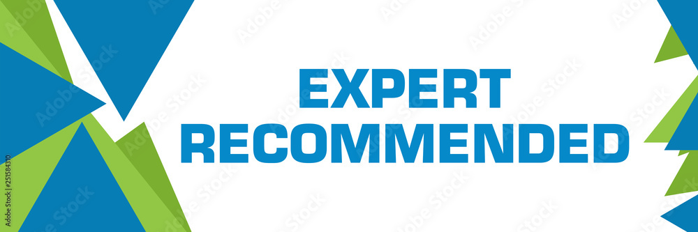 Expert Recommended Green Blue Triangle Text Expert Recommended Green Blue Triangle Text