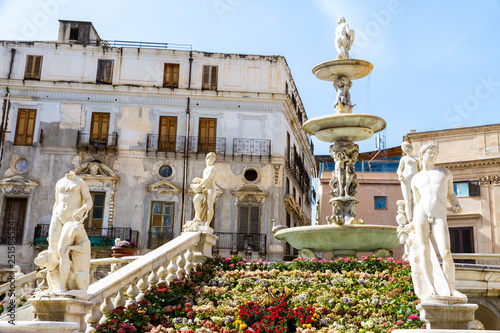 The Praetorian Fountain (1554) in Palermo, Italy