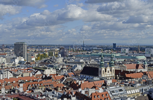 Aerial view of Vienna from view point, Austria