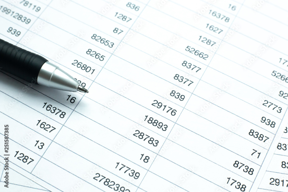 The pen on work table for business content. The pen on work table for business content.