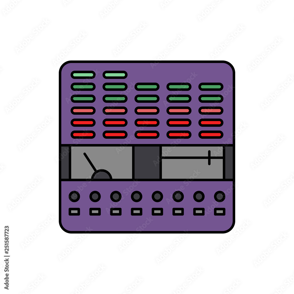 Controller, equalizer, audio icon. Element of color music studio equipment icon. Premium quality graphic design icon. Signs and symbols collection icon Controller, equalizer, audio icon. Element of color music studio equipment icon. Premium quality graphic design icon. Signs and symbols collection icon