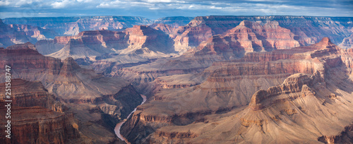 Cuadro en lienzo Grand Canyon aerial view.