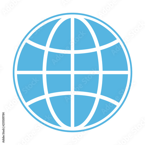World wide web icon isoluted on the white background