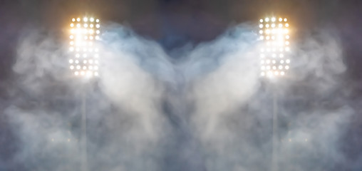 Rideaux Stade stadium lights and smoke  © ververidis