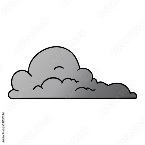gradient cartoon doodle of white large clouds