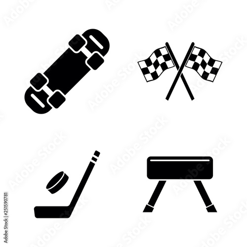 Activity Sport Games. Simple Related Vector Icons