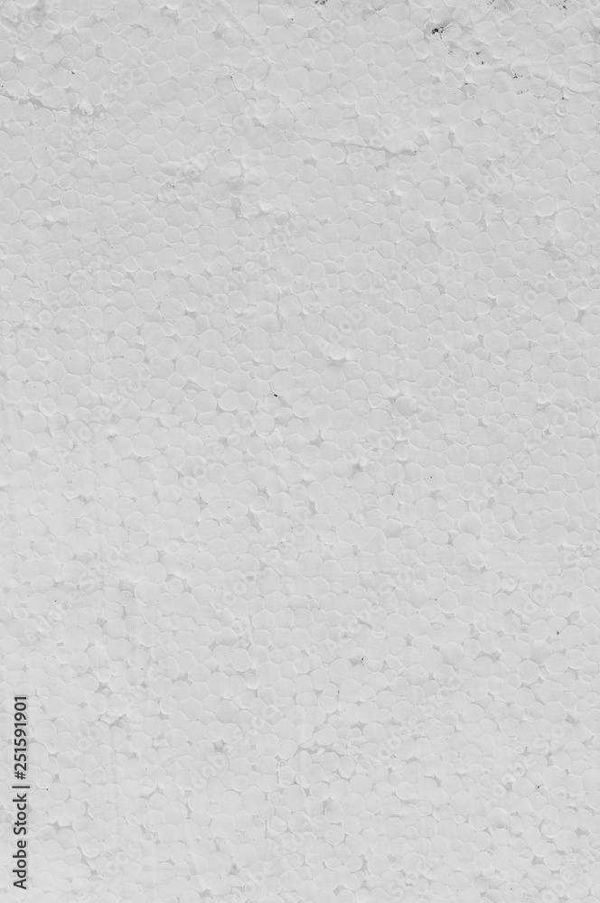 Texture of white foamed polystyrene foam sheet Texture of white foamed polystyrene foam sheet