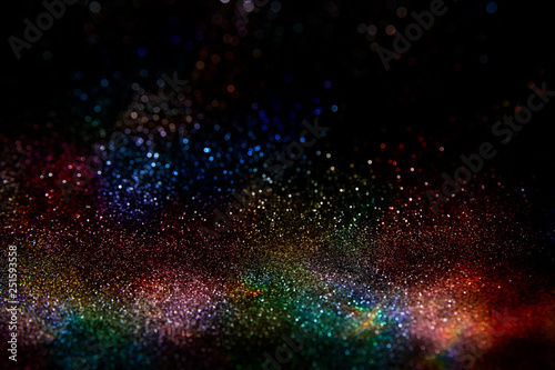 Glitter wonderful lights background.Abstract dark glitter lights texture or background. © krsprs