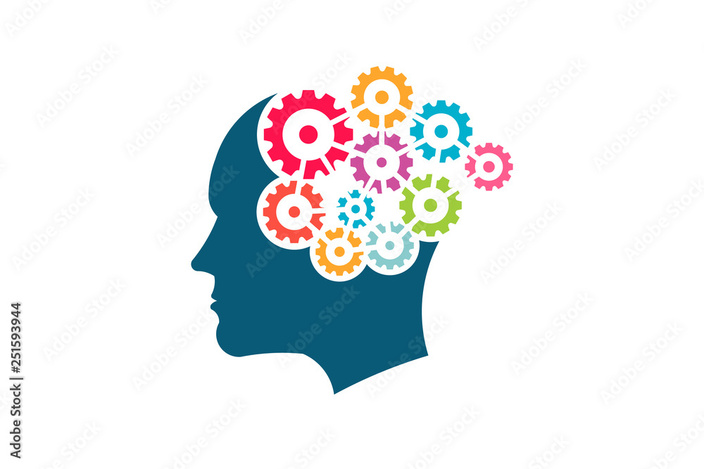 Group of Gears working connected. Creative Mind Concept Group of Gears working connected. Creative Mind Concept