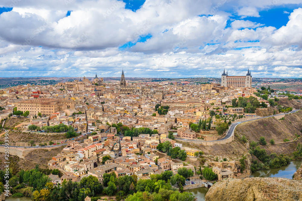 Toledo, Spain old town city skyline