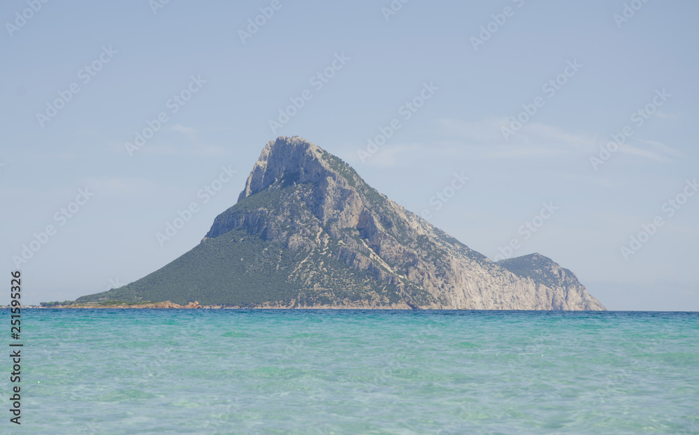 Sea landscape in Sardinia, Tavolara Island, Italy