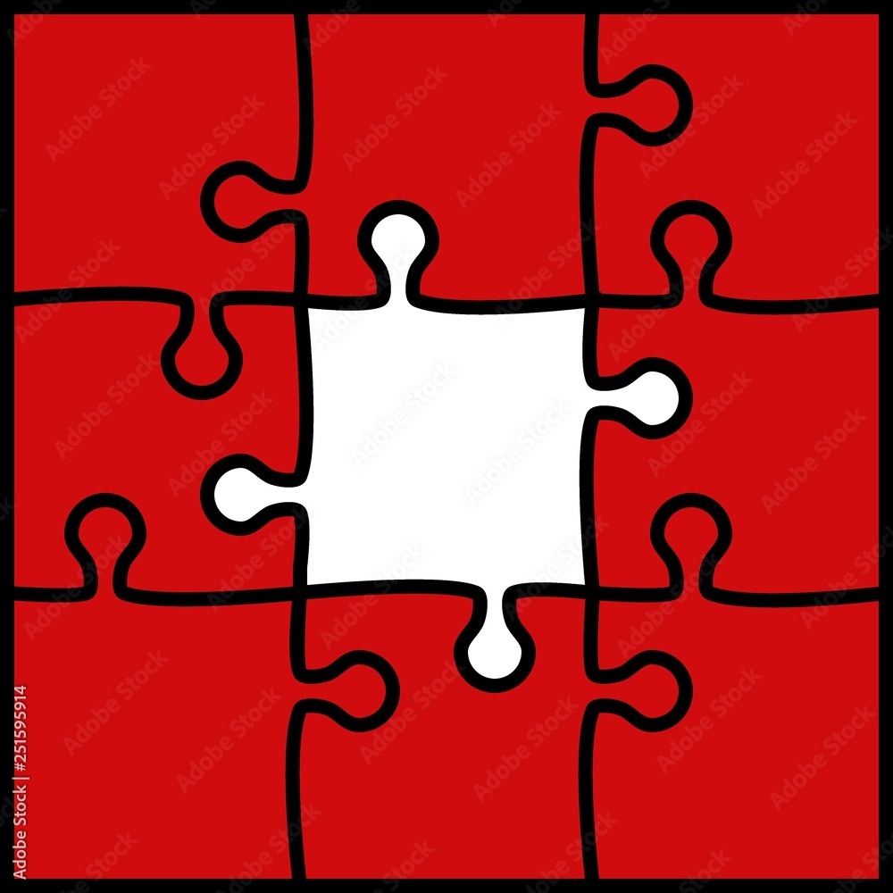 simple jigsaw puzzles with transparent space insert Stock Vector | Adobe  Stock