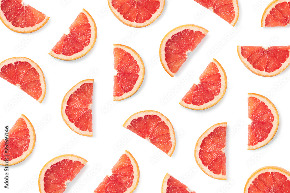 Fruit pattern of grapefruit slices Fruit pattern of grapefruit slices
