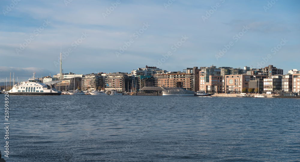 The port in the city of Oslo.