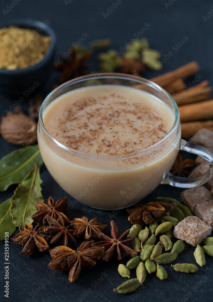 masala tea with different spices