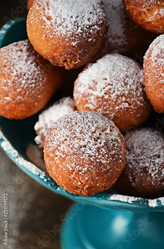 Polish donuts with icing, Fat Thursday, traditional