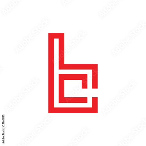 letters bc simple stripes line logo vector