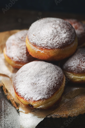 Polish donuts with icing sugar