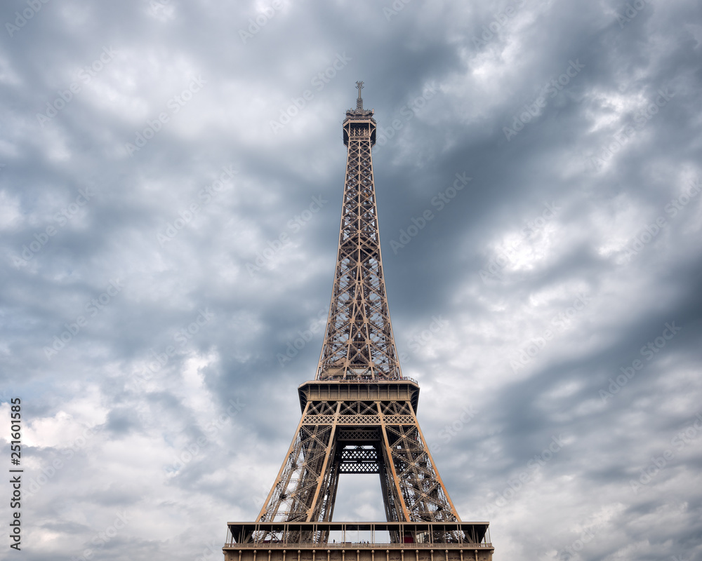 Dramatic Clouds and the Eiffel Tower