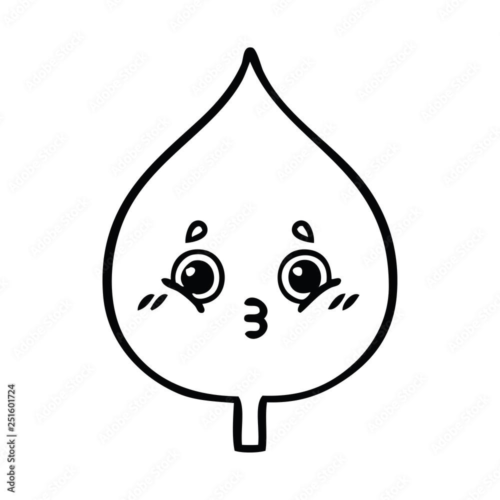 line drawing cartoon expressional leaf line drawing cartoon expressional leaf