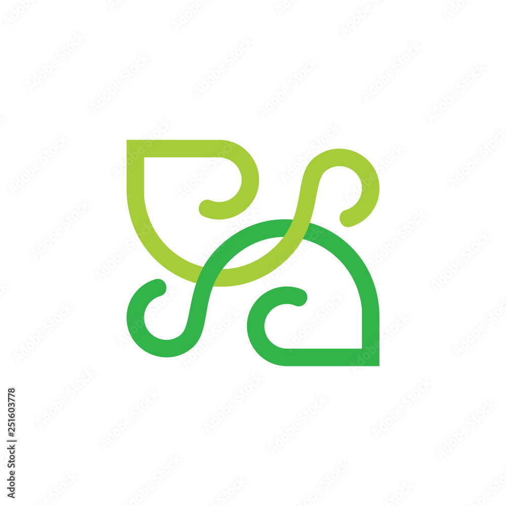 abstract linked curves line loop design logo abstract linked curves line loop design logo