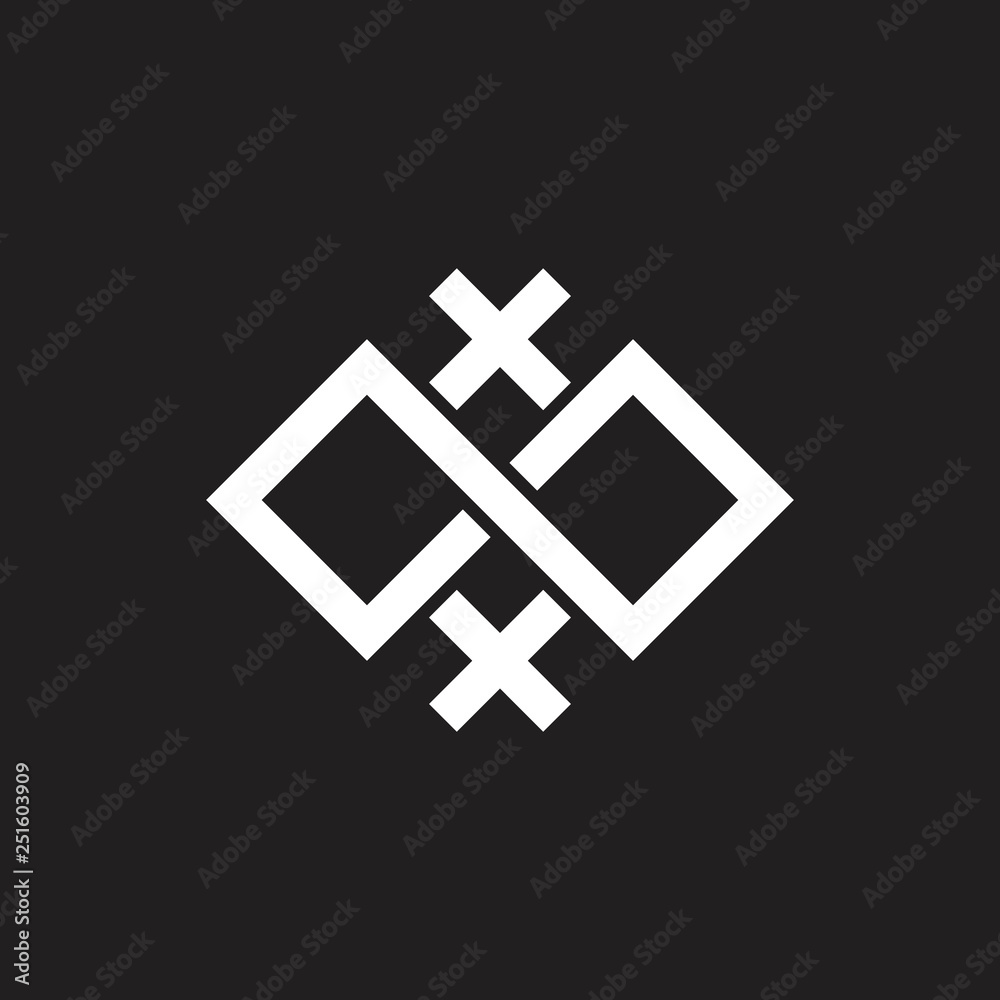 Obraz premium abstract infinity line square logo