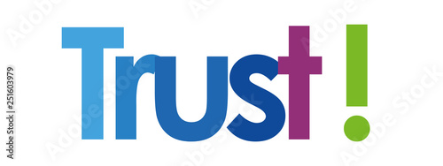 trust  text in white background