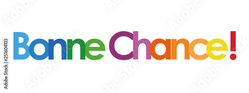 bonne chance text in white background
