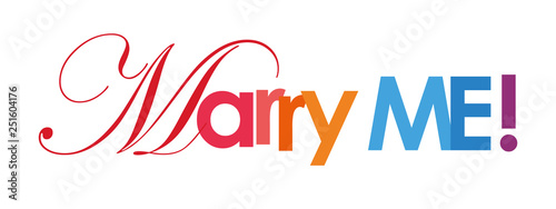 marry me text in white background