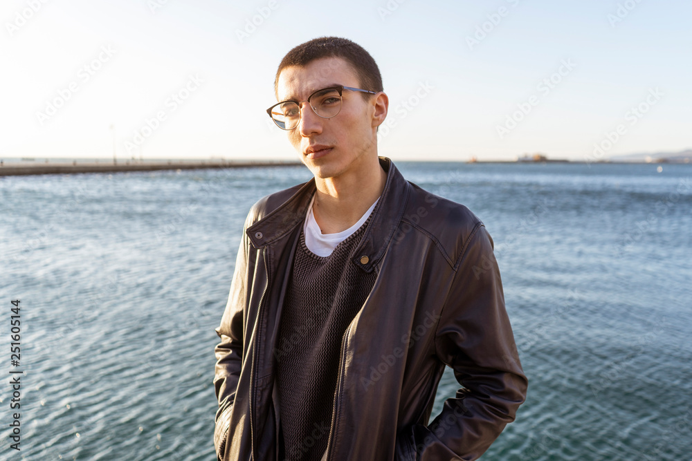 Young cool man portrait outdoor