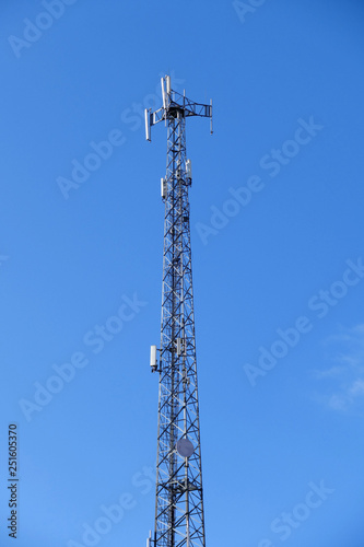 blue sky and phone base station,