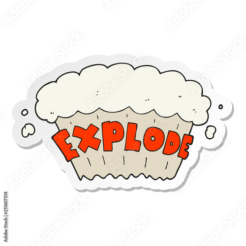 sticker of a cartoon explosion