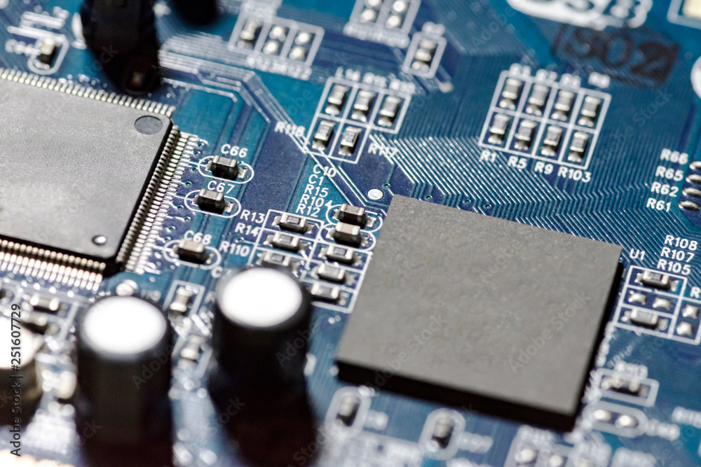 microchips on a board