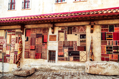 Turkish shop carpet shreds handmade.