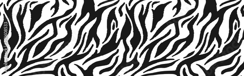 Zebra fur  - stripe skin, animal pattern. Repeating texture.