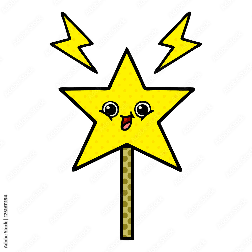comic book style cartoon magic wand comic book style cartoon magic wand