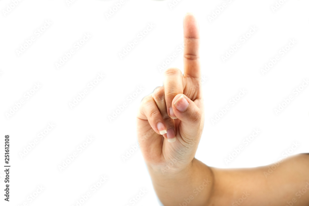 Hands showing gestures on white background Hands showing gestures on white background