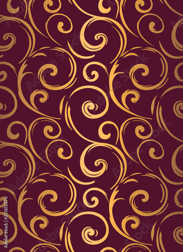 Linear seamless pattern. Stylish decor with elegant lines and curls. Decorative ornamental lattice. Abstract seamless geometric pattern on vibrant background.