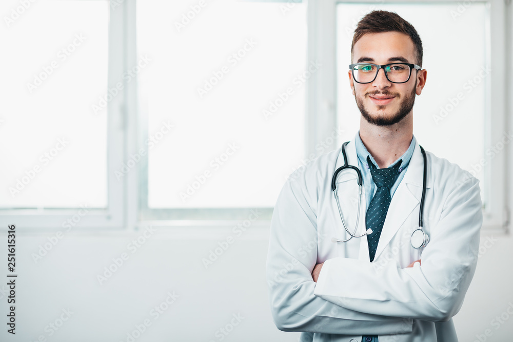 Portrait of Young Doctor on the Job