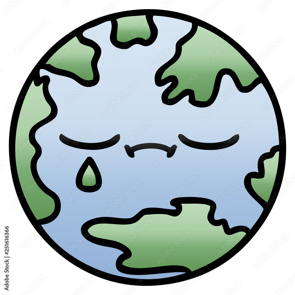 gradient shaded cartoon planet earth gradient shaded cartoon planet earth