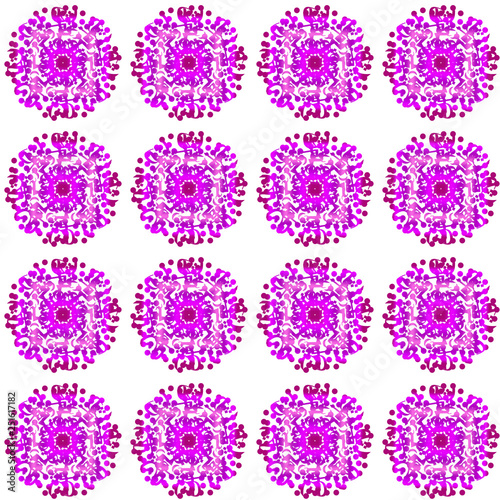 Seamless floral pattern from mandalas