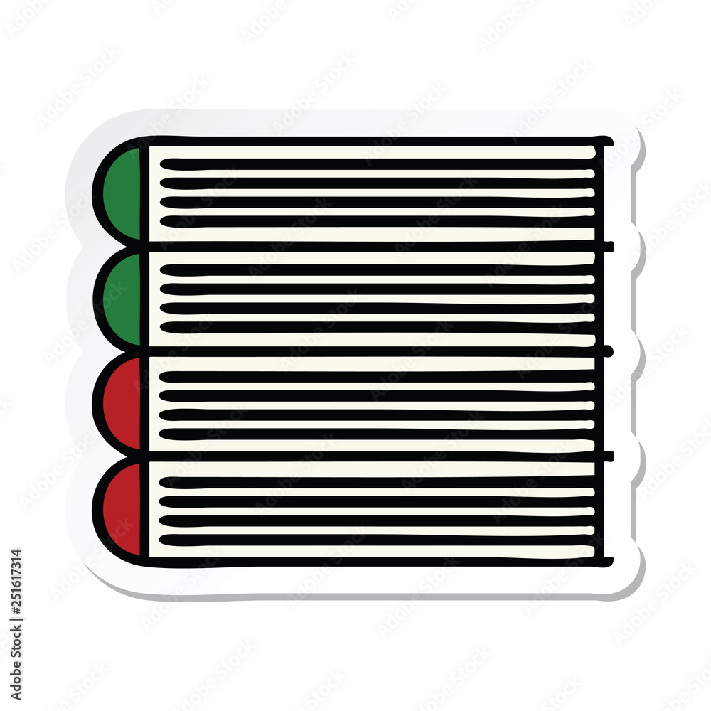 sticker of a cute cartoon stack of books sticker of a cute cartoon stack of books