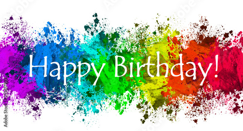 Photos Paint Splatter - Happy Birthday